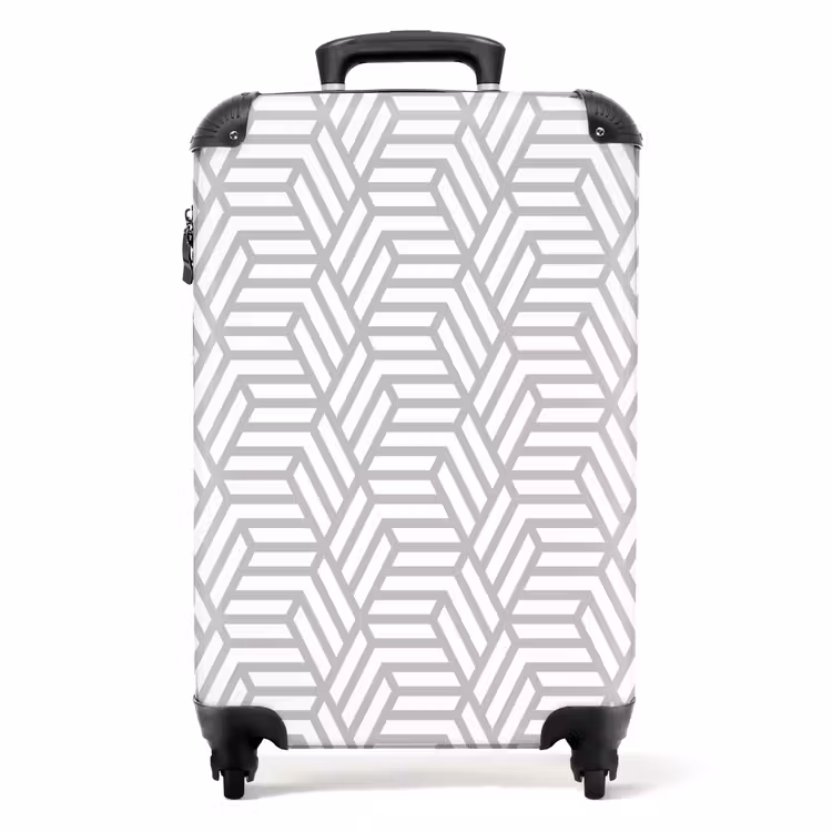 Grafisch - Patroon - Modern - Opvallend NBS - Handbagage koffer - Kinderen Unisex middel 644 -productfoto_recht