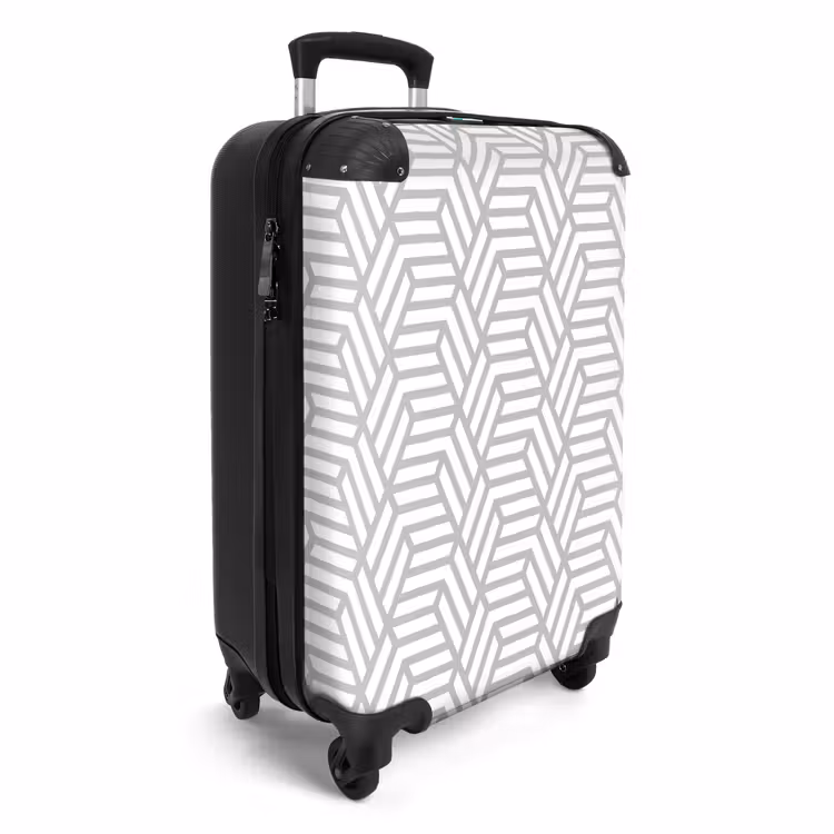 Grafisch - Patroon - Modern - Opvallend NBS - Handbagage koffer - Kinderen Unisex middel 644 -productfoto_3d