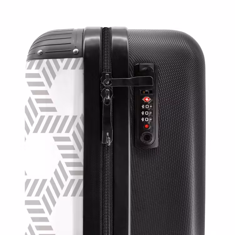 Grafisch - Patroon - Modern - Opvallend - Begrensd NBS - Handbagage koffer - Kinderen Unisex middel 644 -slot