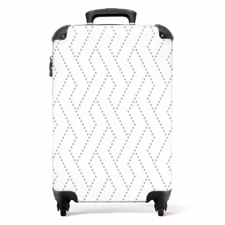 Grafisch - Patroon - Modern - Geweven NBS - Handbagage koffer - Kinderen Unisex middel 644 -productfoto_recht