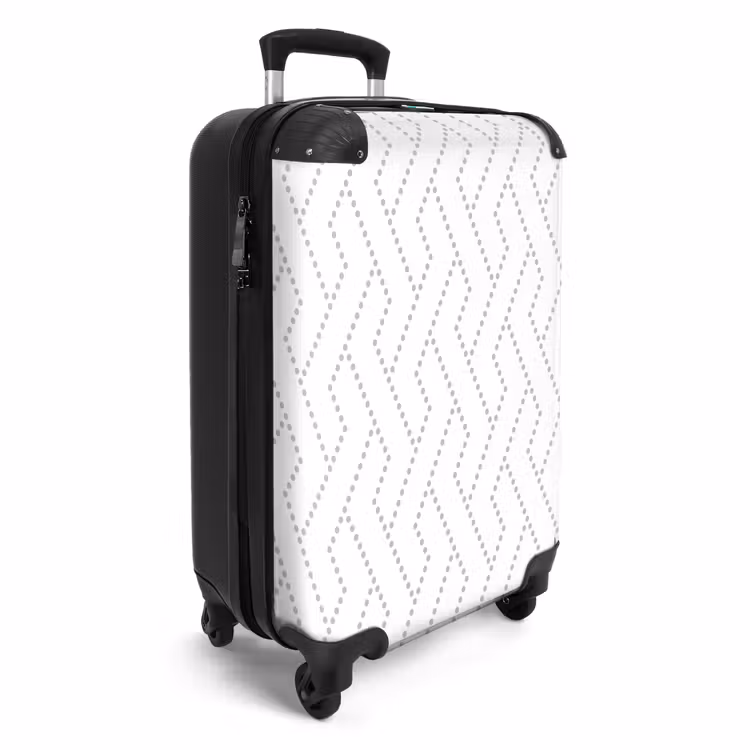 Grafisch - Patroon - Modern - Geweven NBS - Handbagage koffer - Kinderen Unisex middel 644 -productfoto_3d