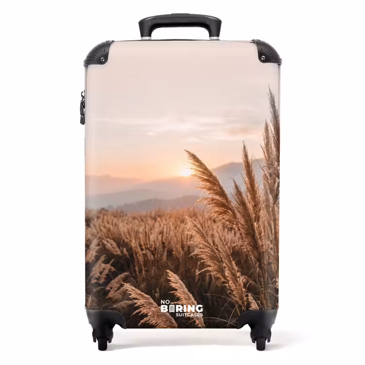 Koffer - Gras – Feld – Sonne – Natur - Gras - Veld - Zon - Natuur NBS - Handbagage koffer - Volwassenen Unisex middel