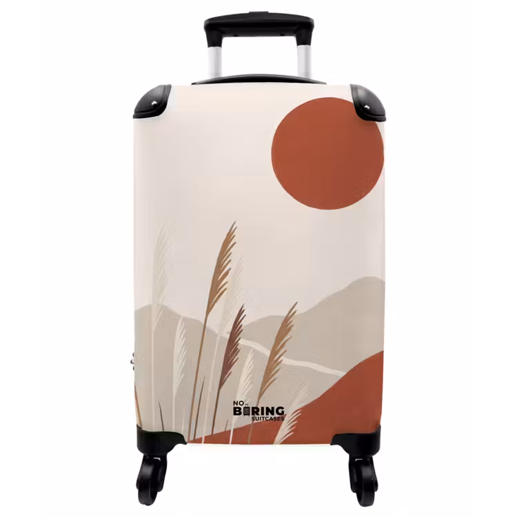 Koffer - Gras – Landschaft – Natur – Abstrakt – Beige - Gras - Landschap - Natuur - Abstract - Beige NBS - Handbagage koffer - Vrouwen middel