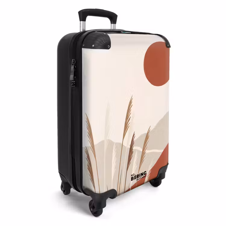 Koffer - Gras – Landschaft – Natur – Abstrakt – Beige - Gras - Landschap - Natuur - Abstract - Beige NBS - Handbagage koffer - Vrouwen middel