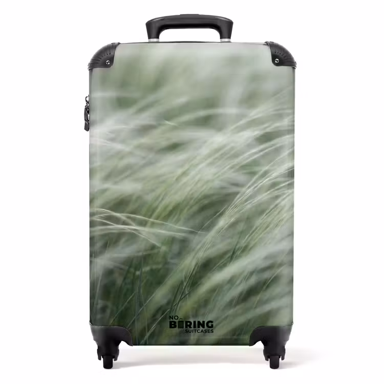 Koffer - Gras – Verschwommen – Natur – Grün – Sanft - Gras - Wazig - Natuur - Groen - Zacht NBS - Handbagage koffer - Volwassenen Unisex middel