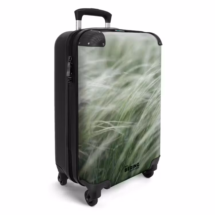 Koffer - Gras – Verschwommen – Natur – Grün – Sanft - Gras - Wazig - Natuur - Groen - Zacht NBS - Handbagage koffer - Volwassenen Unisex middel