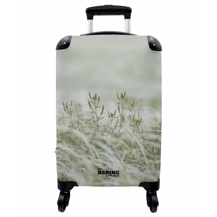 Koffer - Gräser – Minimalistisch – Grün - Grassen - Minimalistisch - Groen NBS - Handbagage koffer - Vrouwen middel