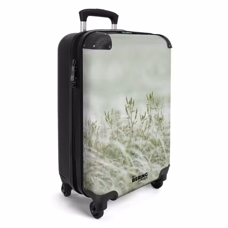 Koffer - Gräser – Minimalistisch – Grün - Grassen - Minimalistisch - Groen NBS - Handbagage koffer - Vrouwen middel