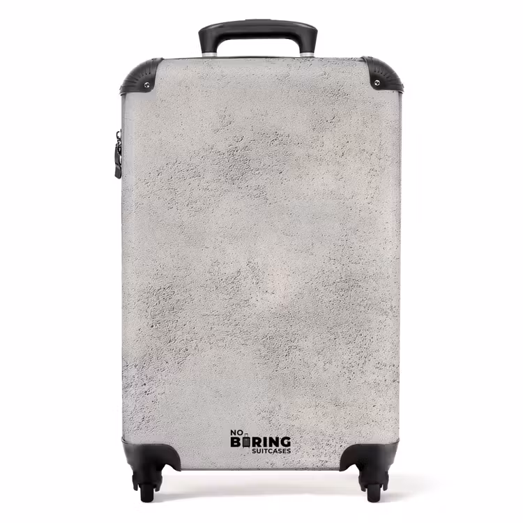 Grijs - Beton - Industrieel NBS - Handbagage koffer - Volwassenen Unisex middel -productfoto_recht