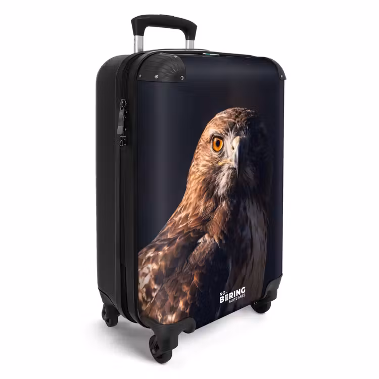Koffer - Greifvogel – Bussard – Braun - Roofvogel - Buizerd - Bruin NBS - Handbagage koffer - Volwassenen Unisex middel