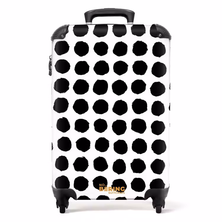 Ruwe stippen in rastervorm NBS - Handbagage koffer - Volwassenen Unisex middel -productfoto_recht