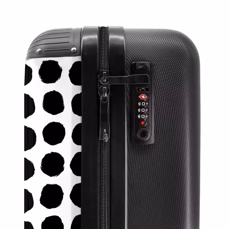 Ruwe stippen in rastervorm NBS - Handbagage koffer - Volwassenen Unisex middel -slot