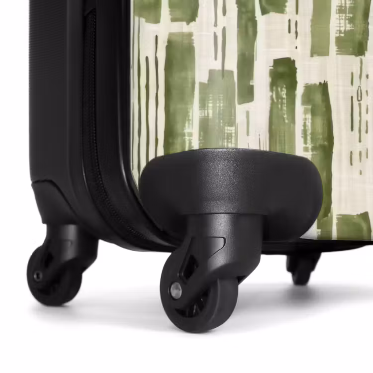 Koffer - Grün – Abstrakt – Pinselstriche – Leinen – Muster - Groen - Abstract - Penseelstreken - Linnen - Patroon NBS - Handbagage koffer - Volwassenen Unisex middel