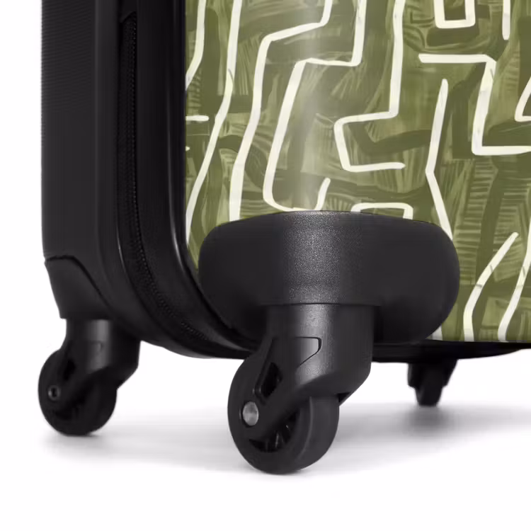 Koffer - Grün – Abstrakt – Pinselstriche – Muster - Groen - Abstract - Penseelstreken - Patroon NBS - Handbagage koffer - Volwassenen Unisex middel