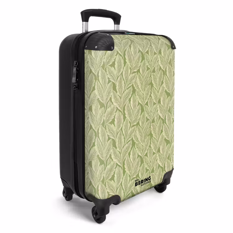Koffer - Grün – Botanisch – Blätter – Vintage – Muster - Groen - Botanisch - Bladeren - Vintage - Patroon NBS - Handbagage koffer - Volwassenen Unisex middel