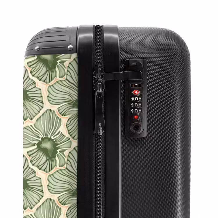 Koffer - Grün – Botanisch – Blumen – Organisch – Muster - Groen - Botanisch - Bloemen - Organisch - Patroon NBS - Handbagage koffer - Volwassenen Unisex middel