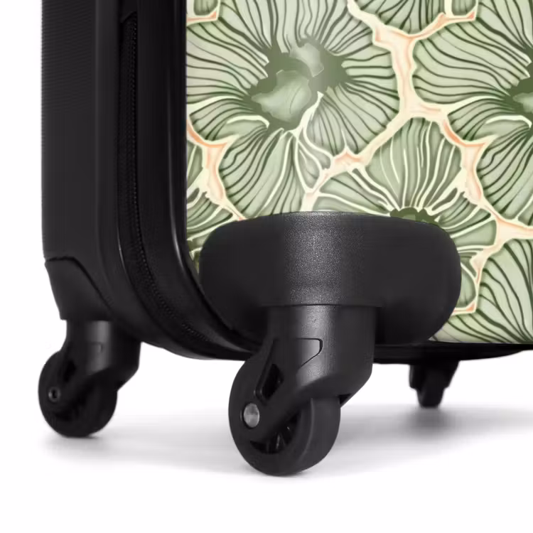 Koffer - Grün – Botanisch – Blumen – Organisch – Muster - Groen - Botanisch - Bloemen - Organisch - Patroon NBS - Handbagage koffer - Volwassenen Unisex middel