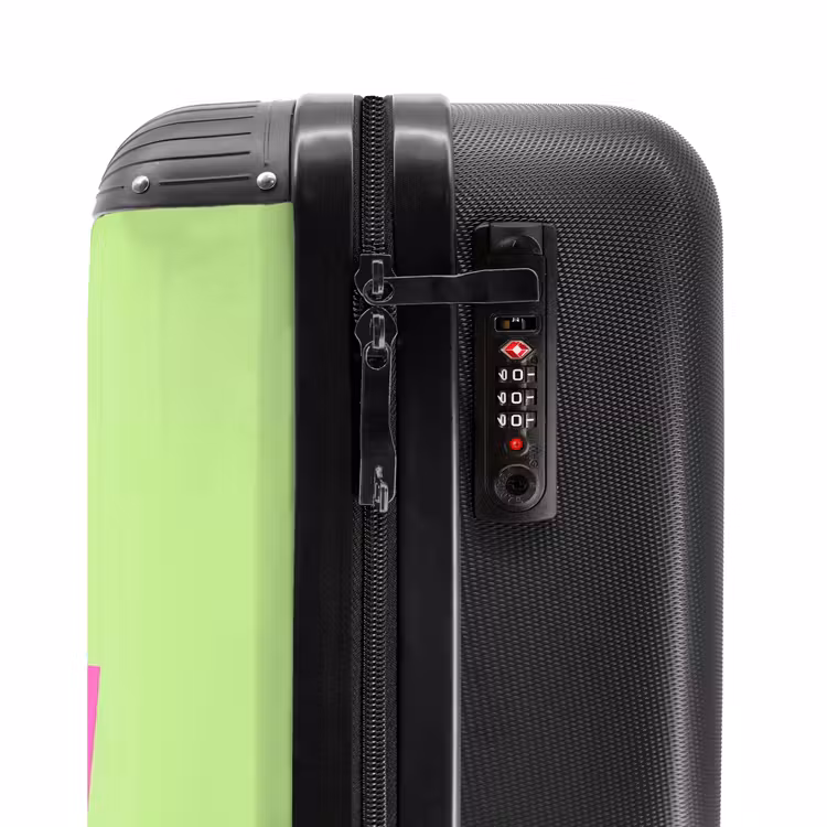 Groen - Neon - Quote NBS - Handbagage koffer - Volwassenen Unisex middel -slot