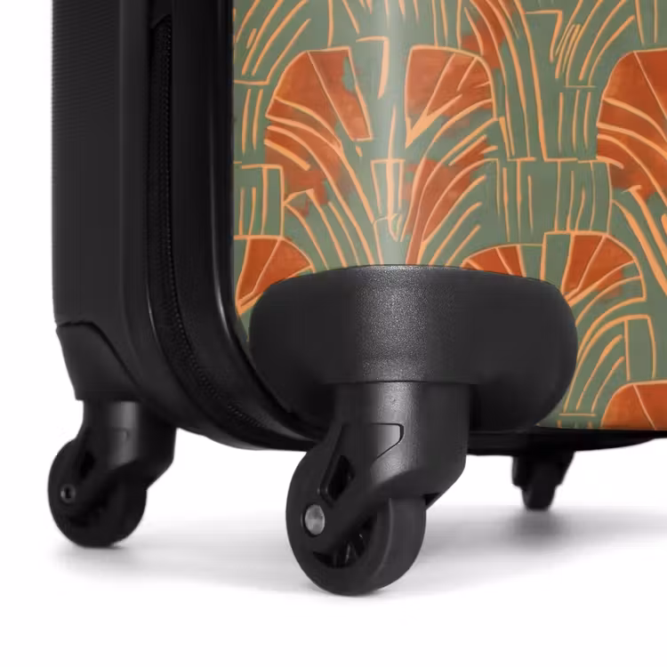 Koffer - Grün – Terrakotta – Deko – Fächer - Groen - Terracotta - Deco - Waaiers NBS - Handbagage koffer - Volwassenen Unisex middel