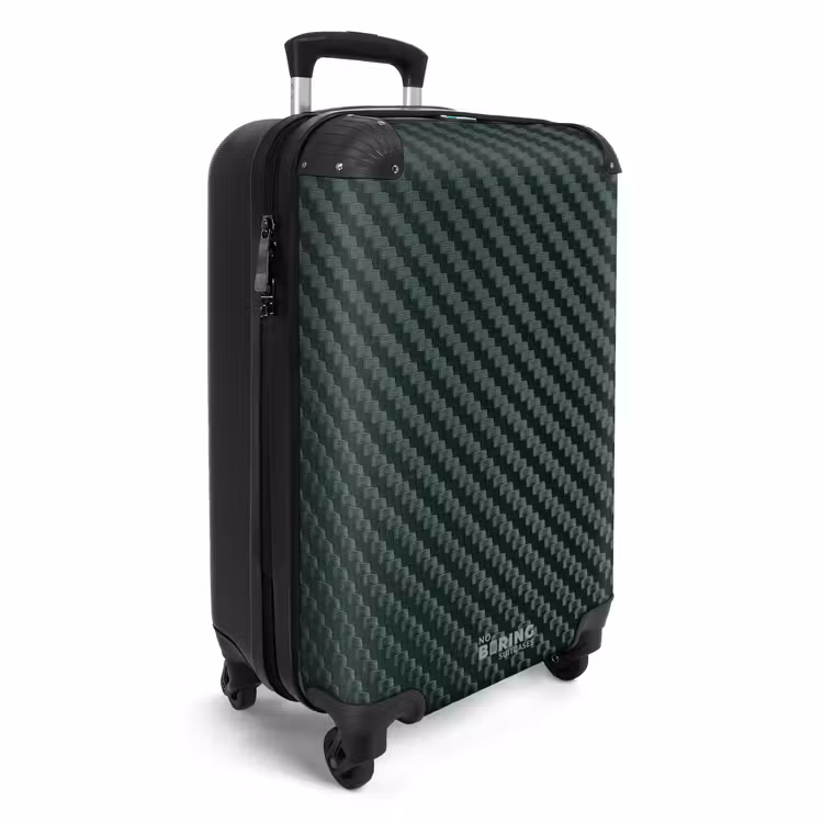 Groene carbonstructuur NBS - Handbagage koffer - Volwassenen Unisex middel -productfoto_3d