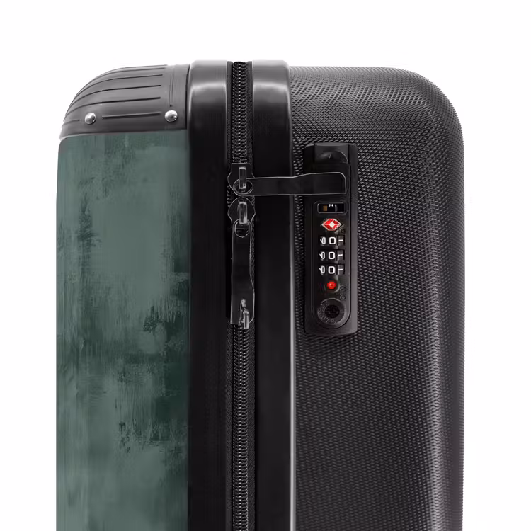 Groene betonlook NBS - Handbagage koffer - Volwassenen Unisex middel -slot