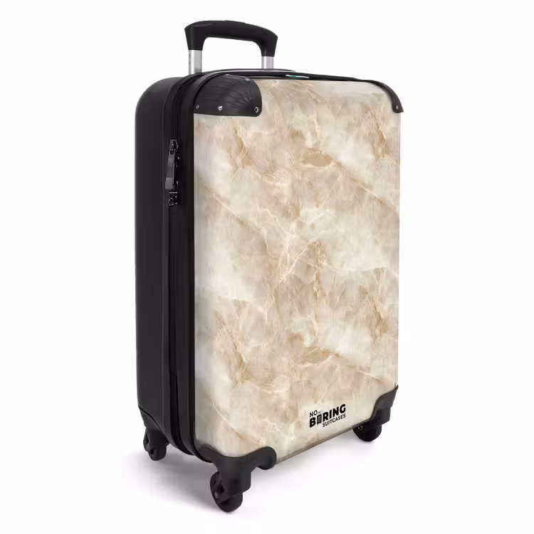 Lichtbeige - Onyx - Subtiel NBS - Handbagage koffer - Volwassenen Unisex middel -productfoto_3d