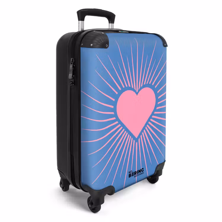 Koffer - Herz – Strahlen – Liebe – Modern – Rosa - Hart - Stralen - Liefde - Modern - Roze NBS - Handbagage koffer - Vrouwen middel