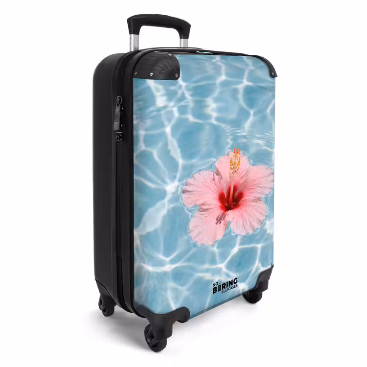 Hibiscus - Water - Roze NBS - Handbagage koffer - Volwassenen Unisex middel -productfoto_3d
