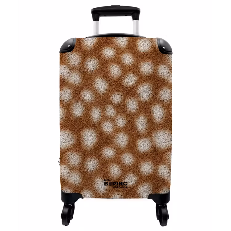 Koffer - Hirsch - Mantel - Braun - Hert - Vacht - Bruin NBS - Handbagage koffer - Vrouwen middel
