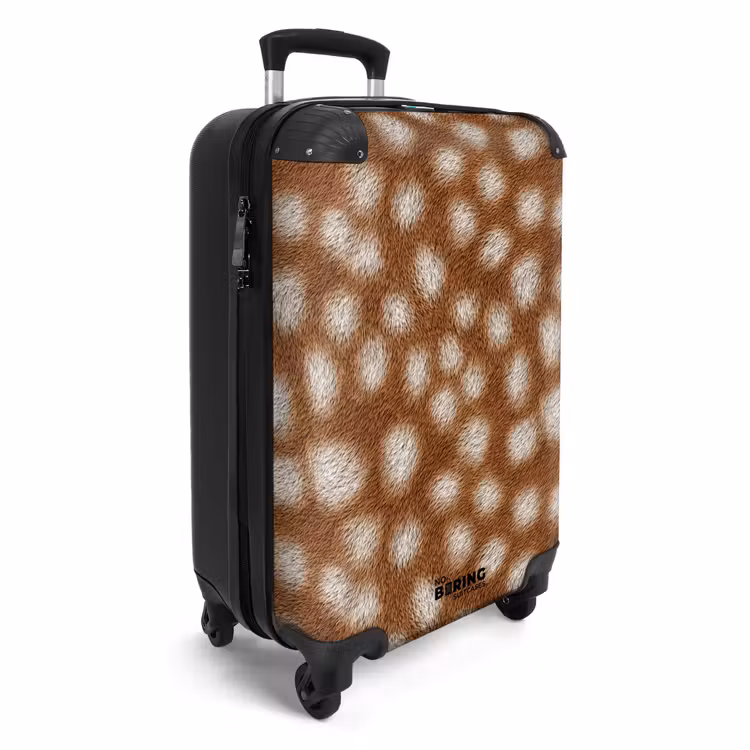 Koffer - Hirsch - Mantel - Braun - Hert - Vacht - Bruin NBS - Handbagage koffer - Vrouwen middel
