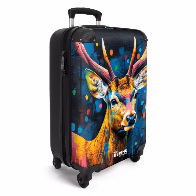 Hert met gewei in graffiti stijl NBS - Handbagage koffer - Unisex middel -productfoto_3d