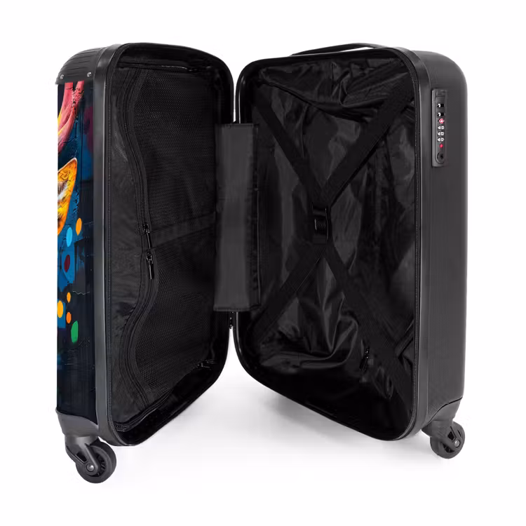 Hert met gewei in graffiti stijl NBS - Handbagage koffer - Unisex middel -binnenkant