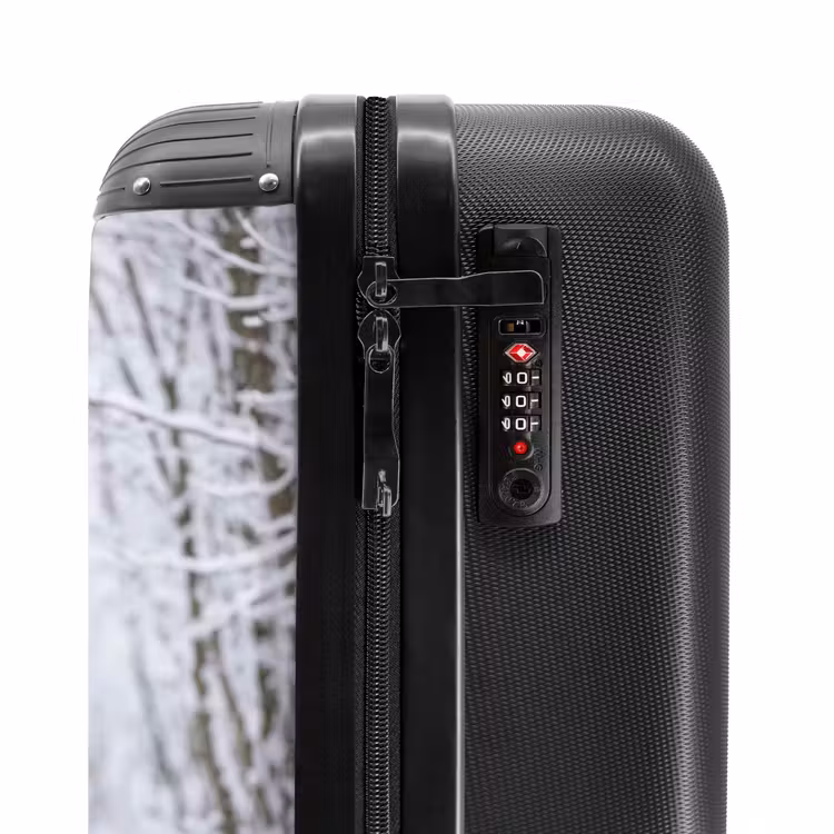 Koffer - Hirsch – Winter – Wald – Natur – Weiß - Hert - Winter - Bos - Natuur - Wit NBS - Handbagage koffer - Volwassenen Unisex middel