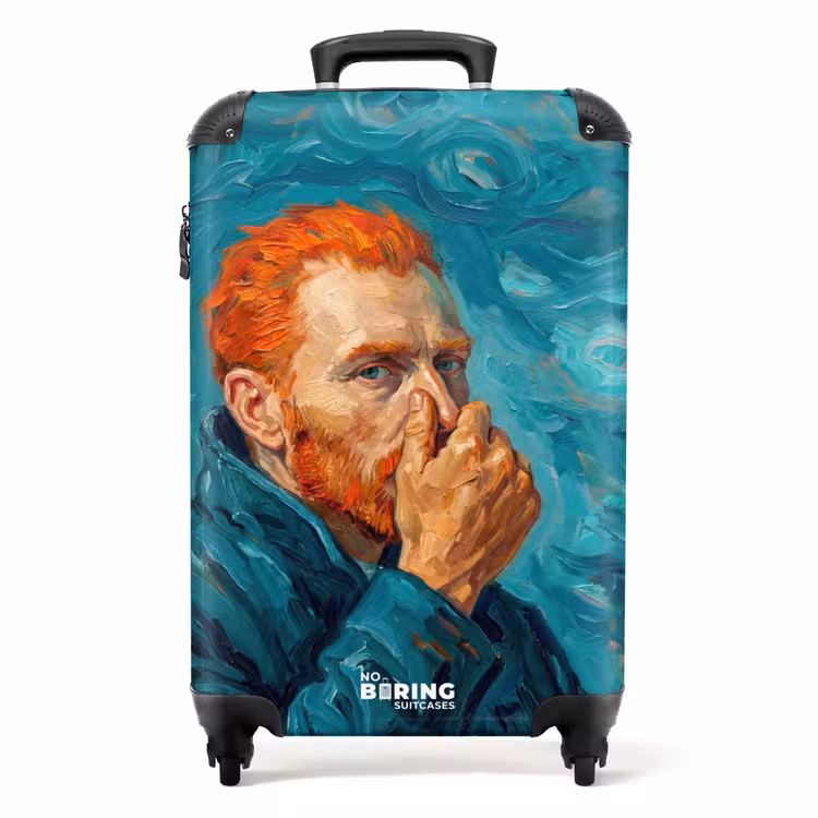 Portret - Klassiek - Blauw NBS - Handbagage koffer - Volwassenen Unisex middel -productfoto_recht