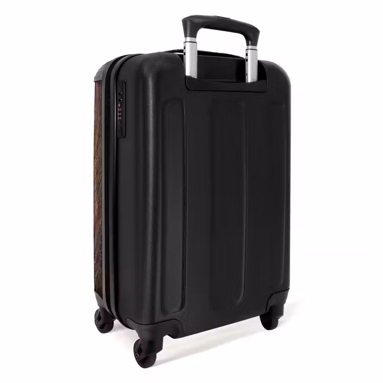 Koffer - Holzmaserung – Textur – Muster – Braun – Rustikal - Houtnerf - Textuur - Patroon - Bruin - Rustiek NBS - Handbagage koffer - Volwassenen Unisex middel