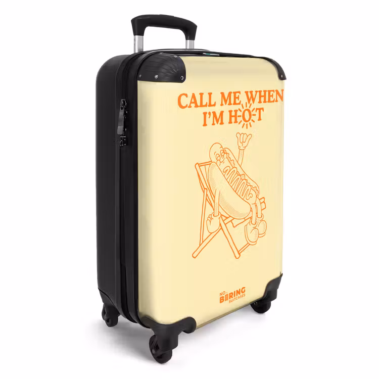 Koffer - Hotdog – Gelb – Orange – Sonne - Hotdog - Geel - Oranje - Zon NBS - Handbagage koffer - Volwassenen Unisex middel