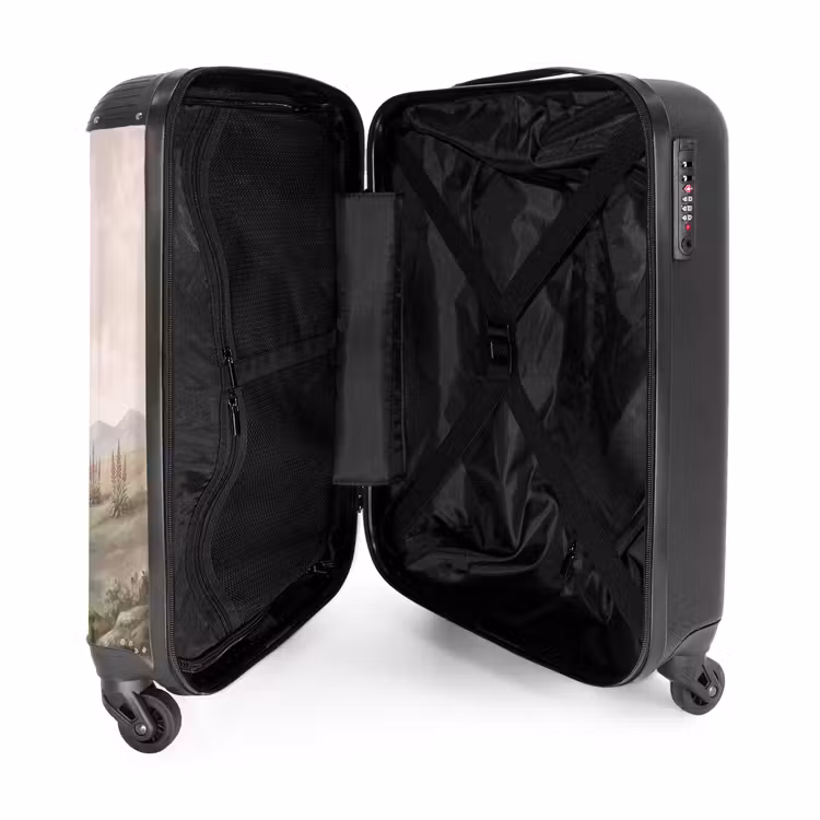 Koffer - Hügel Landschaft – Bäume – Natur – Grün - Heuvellandschap - Bomen - Natuur - Groen NBS - Handbagage koffer - Volwassenen Unisex middel
