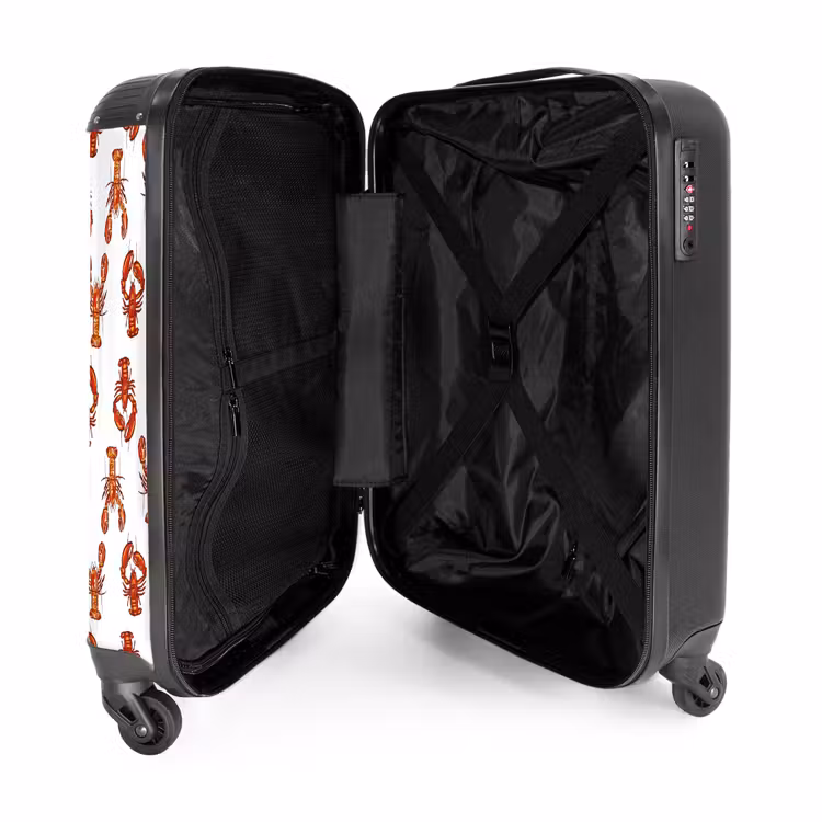 Kreeften patroon NBS - Handbagage koffer - Volwassenen Unisex middel -binnenkant