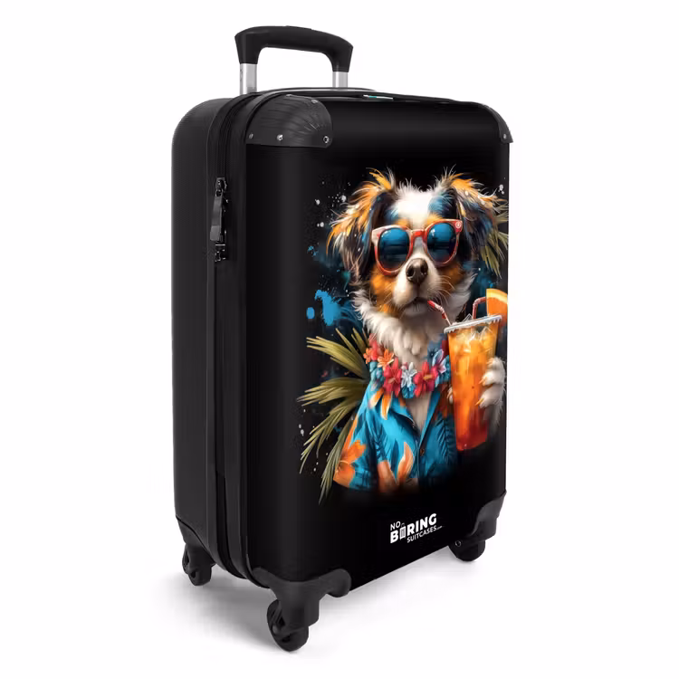 Hond in tropische sferen NBS - Handbagage koffer - Volwassenen Unisex middel -productfoto_3d