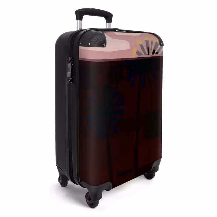 Illustratie - Bloemen - Vlakken - Abstract NBS - Handbagage koffer - Volwassenen Unisex middel -productfoto_3d