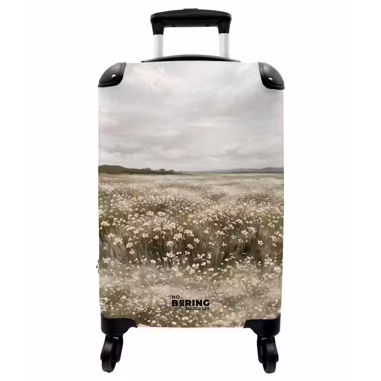 Koffer - Illustration – Landschaft – Weiß - Illustratie - Landschap - Wit NBS - Handbagage koffer - Vrouwen middel