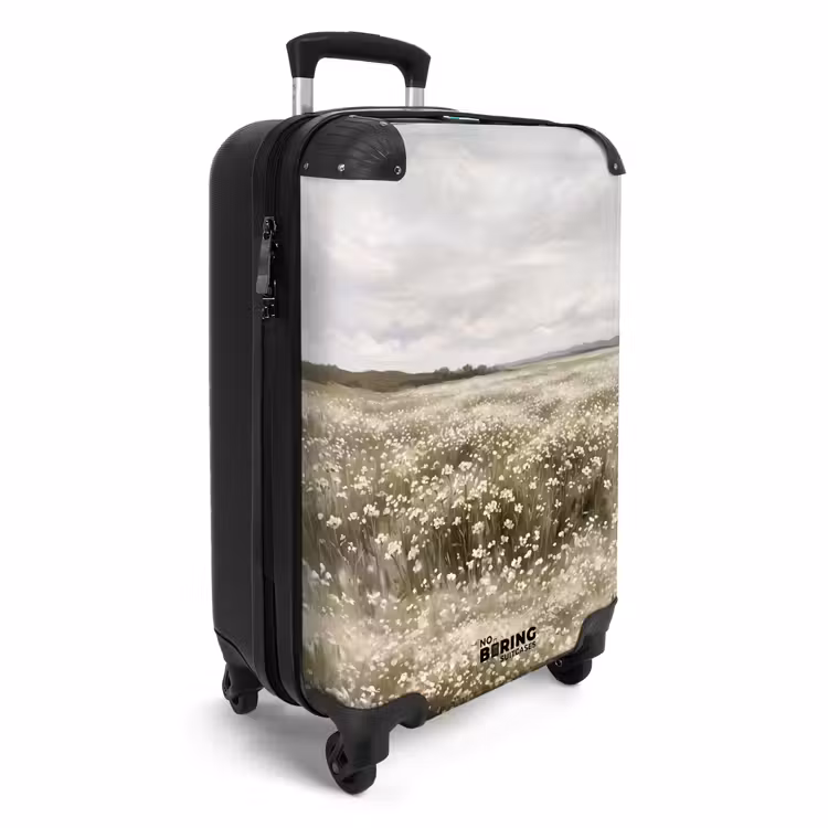 Koffer - Illustration – Landschaft – Weiß - Illustratie - Landschap - Wit NBS - Handbagage koffer - Vrouwen middel
