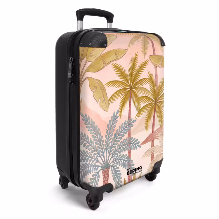 Koffer - Illustration – Palmen – farbenfroh - Illustratie - Palmbomen - Kleurrijk NBS - Handbagage koffer - Vrouwen middel