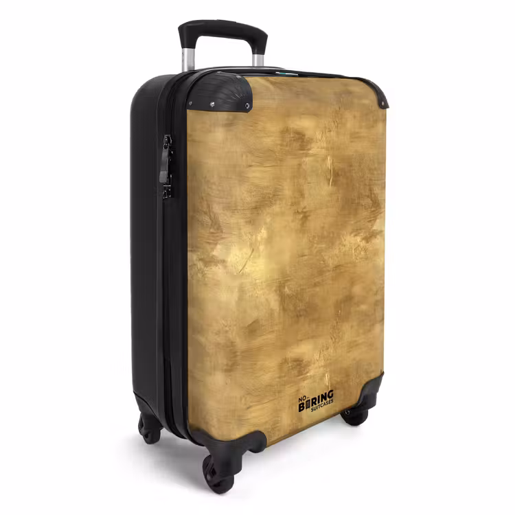 Industrieel - Textuur - Goud NBS - Handbagage koffer - Volwassenen Unisex middel -productfoto_3d