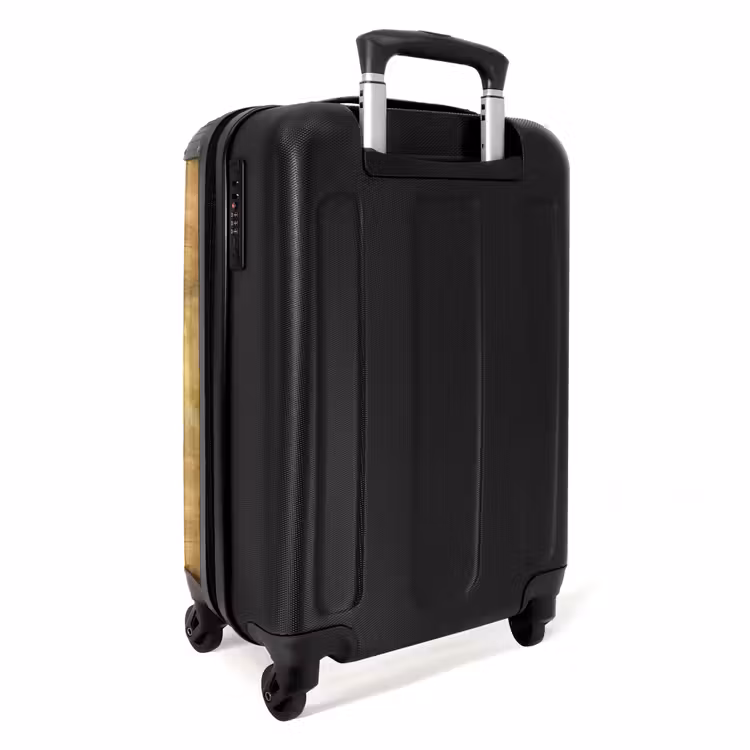 Industrieel - Textuur - Goud NBS - Handbagage koffer - Volwassenen Unisex middel -achterkant