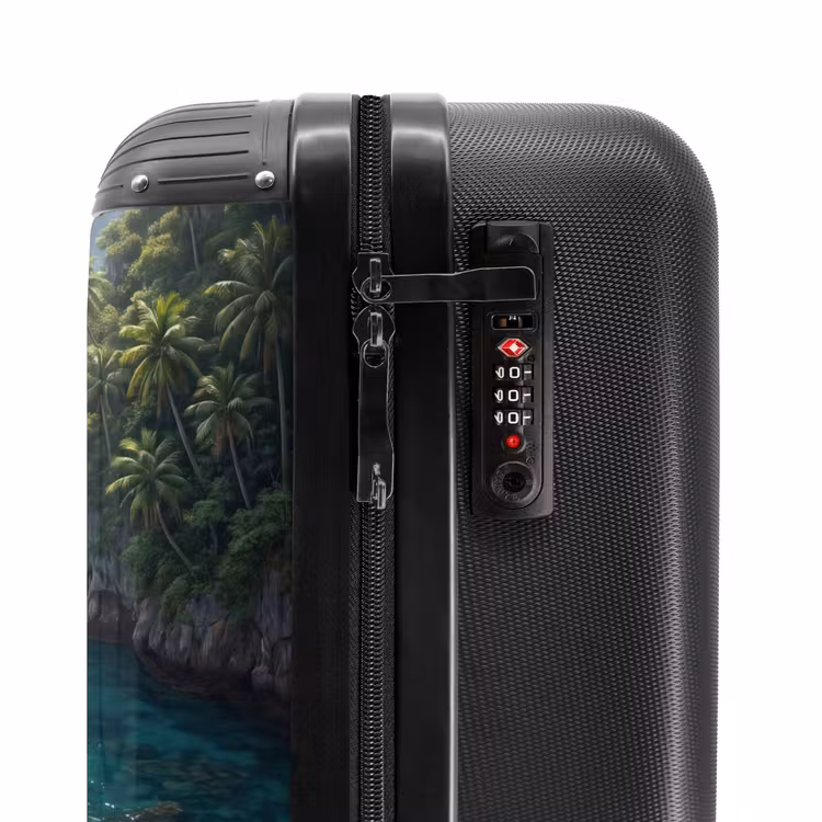 Koffer - Insel – Tropisch – Wasser – Palmen – Natur - Eiland - Tropisch - Water - Palmbomen - Natuur NBS - Handbagage koffer - Volwassenen Unisex middel