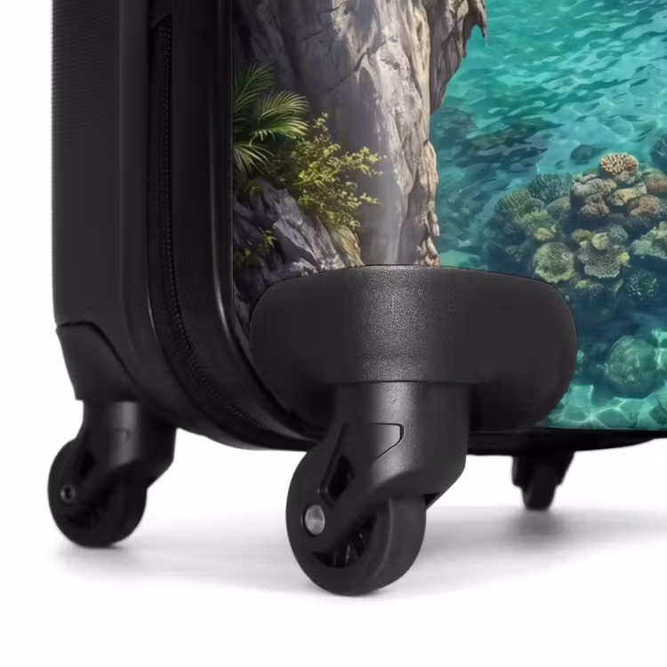 Koffer - Insel – Tropisch – Wasser – Palmen – Natur - Eiland - Tropisch - Water - Palmbomen - Natuur NBS - Handbagage koffer - Volwassenen Unisex middel