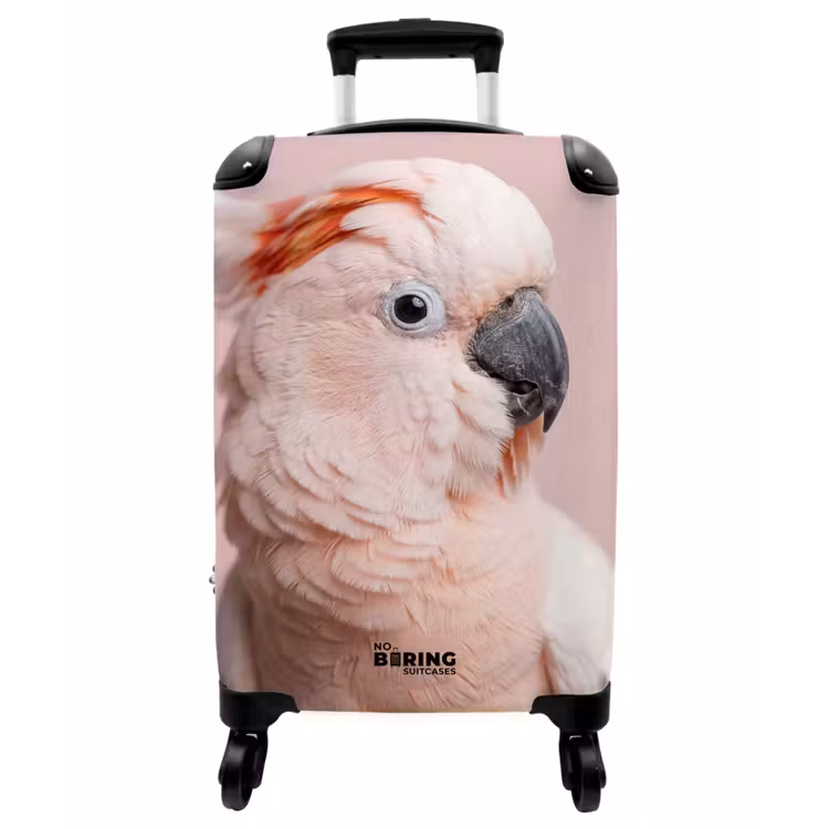Koffer - Kakadu – Porträt – Rosa - Kaketoe - Portret - Roze NBS - Handbagage koffer - Vrouwen middel