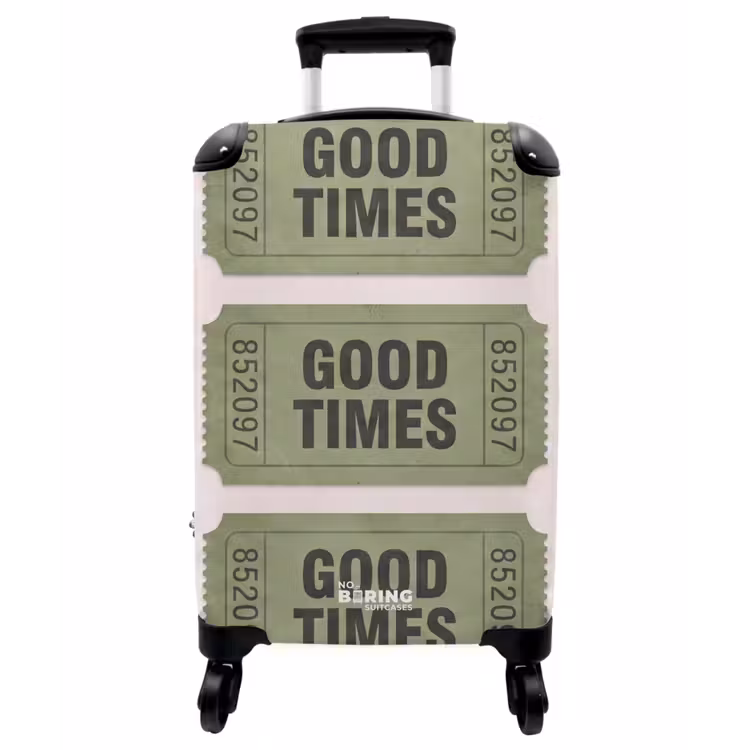 Koffer - Karte – Vintage – Grün – Veranstaltung – Kollektion - Kaartje - Vintage - Groen - Evenement - Collectie NBS - Handbagage koffer - Vrouwen middel