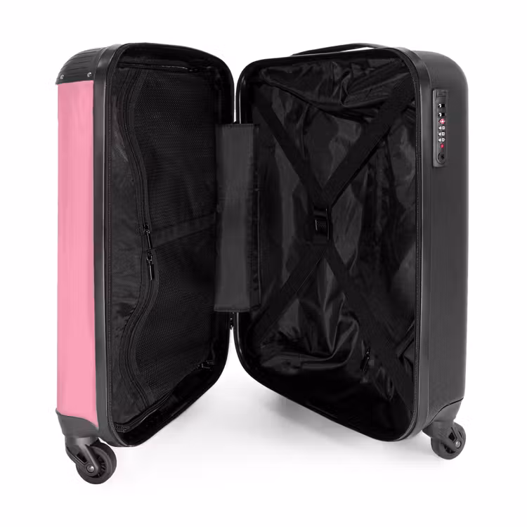 Koffer - Katze – Springend – Tiere – Rosa – Modern - Kat - Springend - Dieren - Roze - Modern NBS - Handbagage koffer - Vrouwen middel